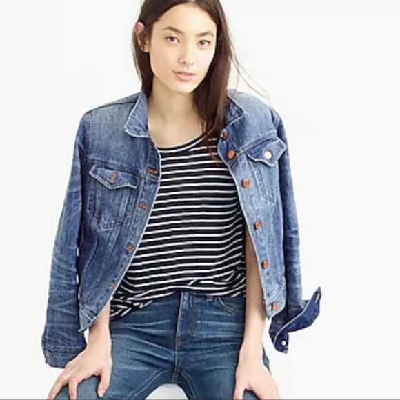 J. Crew Indigo Denim Jacket. Blue - Picture 11 of 14
